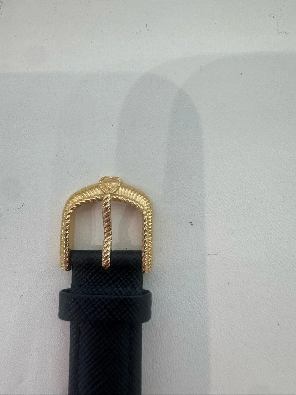 New Judith Ripka Classics Gold-Tone Moon Phase Oval Watch w/ Black Leather Strap